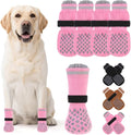 KOOLTAIL Non Slip Dog Socks Shoes to Prevent Licking Paws and Scratching, Winter Pet Booties for Cold Pavement & Hardwood Floors, Dog Grip Booties for Small Medium Large Senior Dogs