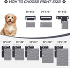 Smiry Waterproof Dog Bed Cover, Reversible Pet Blanket for Sofa Couch | Soft Washable Dog Blanket, Leakproof Couch Cover for Dogs Cats & Furniture Protection, 82x120, Grey/Dark Grey