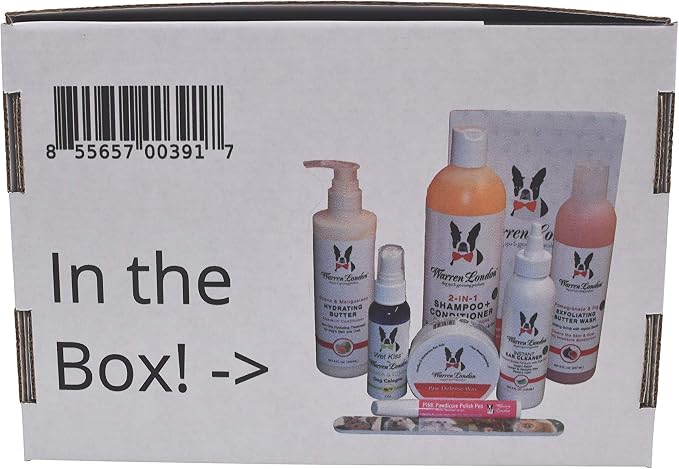 Warren London Pawdicure Gift Box for Dogs, 8-Piece Paw Spa Kit