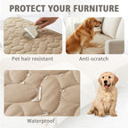 Ameritex Pet Bed Cover Dog Bed Blanket for Sofa and Furniture Waterproof New Pattern Design (52x82 Inch, Beige)