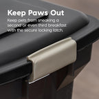 IRIS USA Dog Food Storage Container, Up to 13 lbs, Smoke, Made in USA | BPA-Free, Airtight Seal, Best for Cat Food, Bird Seed, Chicken Feed, Pet Toys, Treats, Pellets