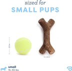 Benebone Puppy Maplestick Dog Chew Toy, Made in USA, Real Maple Wood Flavor, Small, Brown