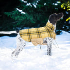 Kuoser Warm Dog Coat, Waterproof Dog Jacket for Extra Large Dogs,Yellow 3XL | Adjustable Durable XXXL Doggie Winter Coat Reversible Puppy Cold Weather Apparel for Large Breed