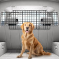 rabbitgoo Dog Car Barrier for SUV, Heavy-Duty Steel Wire Pet Gate, Foldable | Adjustable Universal-Fit Divider, Triple Folding for Cargo Area Vehicles Trucks Safety Travel
