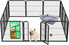FXW Homeplus Indoor Dog Playpen, 24" H, 12 Panels, for Puppies & Small Dogs | Stress-free play, Heavy-duty, Semi-open design, Easy setup, Threshold-free gate, Expandable, Patented