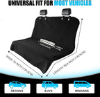 ZIMABLUE Waterproof Towel Rear Seat Cover for Cars, SUVs, Trucks & Sedans, Heavy Duty Sweat Towel Back Seat Protector for Post-Gym, Beach, Dogs & Kids, Machine Washable, Non-Slip, Black, 55" x 59"