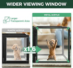 FXW AuraSpace Pro Acrylic & Wire Mesh Indoor Dog Playpen, 24" H, 8 Panels | Clear View, Heavy-duty Metal, Flexible Layouts, Easy Walk-Through, For Puppies & Small Dogs, Patented