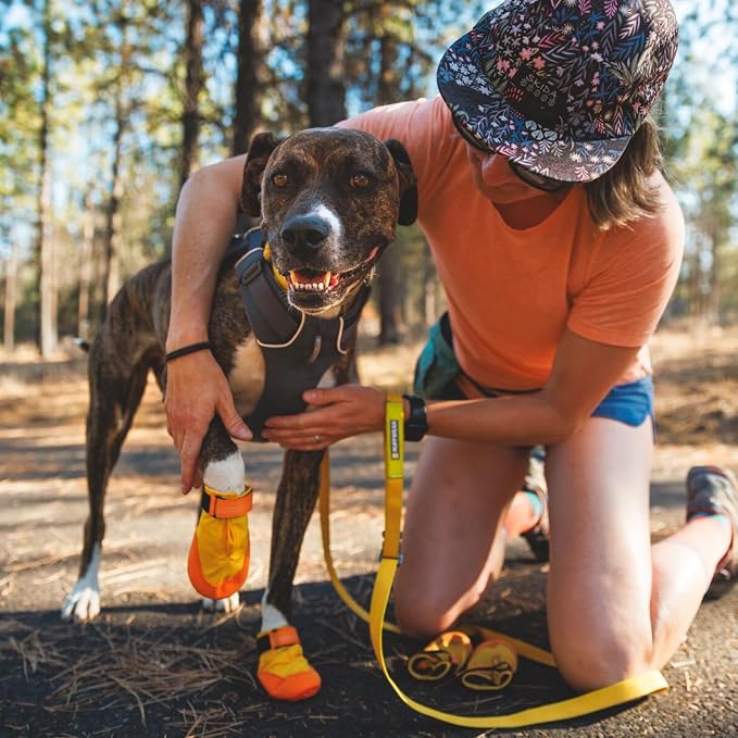 Ruffwear, Summit Trex Dog Shoes, All-Season Paw Protection with Durable Non-Slip Grip & Stay-Put Fit for Everyday Adventures, Sunrise Yellow, 3.00"