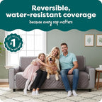 FurHaven Water-Resistant Sofa Cover for Dogs & Cats, Reversible Couch Protector with Secure Straps and Pinsonic Quilted Fabric, Machine Washable Couch Cover, Sofa Sized, Gray Mist