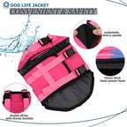 Fragralley Dog Life Jacket Shark, Dog Life Vest Adjustable Ripstop, Dog Swimming Safety Vest with Superior Buoyancy & Rescue Handle for Small Medium Large Dogs, Swim, Pool, Beach, Boating