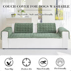Couch Cover for Dogs Washable, Non Slip Couch Covers for 3 Cushion Sofa Pet Friendly, Fuzzy Pet Couch Cushion Covers for Dog, Thick, Soft for Sofa Protector (Green, 27.6" x 70.9"/70 x 180cm)