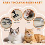 Pawtners Silicone Cat Litter Mat 34 x 22 in, Easy to Clean, Beige, 1 Pack | Non-Slip Kitty Litter Mat for Floor, Waterproof & Urine-Proof Cat Litter Mat Litter Trapping Mat, Soft on Kitty Paws