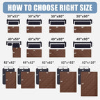 Smiry Waterproof Reversible Pet Couch Covers for Dogs | Pet Friendly, Soft Fabric, Washable Sofa Furniture Protector for Dogs Cat Kids, Checkered (30"x95", Brown/Chocolate)