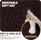 Dog Car Seat Waterproof Bed Cover Nonslip Car Back Seat Soft and Comfortabl | Pet Bed Mat Car Blanket for Travel Backseat Extender Seat Covers Dog Bed for Cars Trucks and SUVs (Dark Brown 23.6” x 51”)