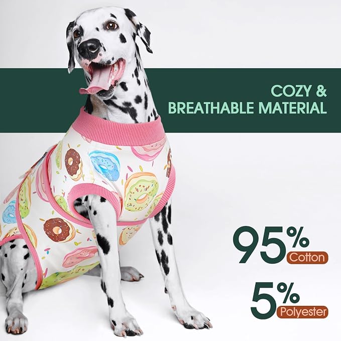 Kuoser Dog Recovery Suit After Surgery, Spay Neuter Surgical Suit for Dogs | Post Surgery Anti-Licking Dog Onesie Protects Wounds and Incisions, E-Collar & Cone Alternative Bodysuit for Female Male Dogs