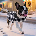 ASENKU Dog Winter Coat, Fleece Doggie Jacket Plaid Reversible Vest Waterproof Windproof Cold Weather Clothes for Small Medium Large Dogs (White, XL) | Windproof Plaid Fleece Lining for Cold Weather, Water-resistant Outer Shell, Puppy Puffer Vest with L...