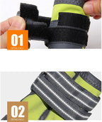 TRUE LOVE Dog Shoes Waterproof Anti-Slip Rain Boots with Reflective TLS3961