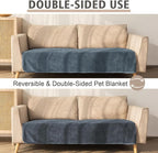 Ameritex Pet Bed Blanket Reversible 100% Waterproof Velvet Super Soft for Sofa and Bed