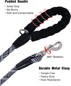 Long Dog Leash with Reflective Threads 15FT 20FT 30FT 50FT,Heavy Duty Bungee Dog Leashes for Small Medium Large Breed Dogs,Shock Absorbing Training Leash for Walking,Hunting,Camping&Yard