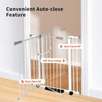 Rgqphantom 41" Tall Safety Pet Gate,Adjustable 30.5"-55" Wide(White) | Auto Close Cat Gate Suitable for Stairs,Doorways,White, Pet Safety Barrier