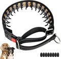 Mayerzon Martingale Collar No Pull for Small Medium Large Dogs | Black, L | Reflective, Patented Anti Pulling Dog Collar for Walking Training, Buckle, Adjustable, Safe for Night Walks, 2.5mm Links
