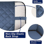 PureFit Reversible Quilted Couch Covers for Dogs Loveseat Sofa Cover 54" | Dark Blue/Light Blue, Water Resistant Couch Protector, Washable Pet Couch Cover with Non Slip and Elastic Straps For Kids