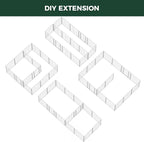 FXW Homeplus Indoor Dog Playpen with Divider Connectors, 32" H, 16 Panels | Calm Indoor Play Area, Two-Zone Layout, For Small & Medium Dogs, Patented