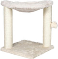TRIXIE Baza Scratching Post with Hammock | 16" Base, Cream, Small