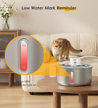 Stainless Steel Cat Water Fountain, 186fl.oz/1.45Gal Cordless Dog Fountain | Wireless Pet Fountain; 5000mAh Battery; Indoor; Triple Water Modes; 25 dB Ultra-Quiet