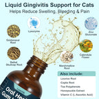 Oral Health for Cats, Cat Gingivitis Treatment, Reduce Gum Inflammation, Redness & Pain, Combats Gum Disease, Natural Plant-Based Active Formula, Cat Oral Care, Gums Health Treatment, 60ml
