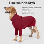 cyeollo Dog Sweater Long Sleeve Knitted Turtleneck Pullover Warm Clothes | Ultra Soft Warm Knit, Full Coverage, 4-Way Stretch for Easy Movement, Easy On & Off, Winter Daily Wear for Small Dogs