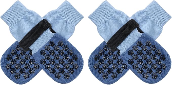 SCENEREAL Dog Socks to Prevent Licking Paws for Hot/Cold Pavement Anti Slip, Dog Shoes for Hardwood Floors, Dog Boots & Paw Protectors with Grippers for Small Medium Large Senior Dogs