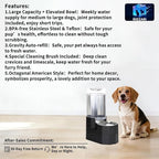 Sfozstra 8L Raised Pet Water Dispenser: Large Breed Comfort | Gravity Fed /304 Stainless Steel Bowl/No Filter Replacement/ Spill Resistant Base /Dishwasher Safe / Kitchen Living Room Use