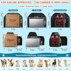 Petskd Top and Side Expandable Small Pet Carrier Airline Approved, Black | 17"Lx11"Wx9.5"H, for Alaska Airlines, Pets Under 10 Lbs, Lockable Zippers,Soft-Sided, Anti-Scratch Mesh