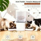 Automatic Cat Feeder with Dual HD Cameras for 2 Cats, Smart WiFi Pet Feeder with APP Control, Timed Feeding & Portion Control, 2-Way Audio, Night Vision, 5GHz/2.4GHz WiFi, 6L