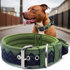 Dog Collar for Large Dogs,2 in Wide Heavy Duty,Pressure-Relief Padded, C-M | Professional Protection for Large and Giant Breeds,Handle for Control,Stainless Steel Buckle Ultra Safety,20-23 in