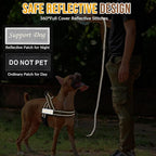 SlowTon No Pull Dog Harness - Heavy Duty Dog Harness and Leash Set for Medium Large Dogs, Reflective Tactical Harness with Soft Padded and Front Clip for Easy Walk and Training (Tan, S)