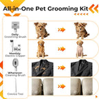 FIXR Dog Grooming Vacuum Kit with Clippers, 12000Pa Strong Suction, 2L Large Dust Cup, Low Noise <50dB, 5-in-1 Pet Hair Trimmer for Dogs Cats Shedding & Home Grooming