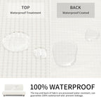 Easy-Going 100% Waterproof Futon Cover, Stretch Futon Slipcover Medium | Dual Waterproof Armless Futon Couch Cover, Leakproof Sofa Bed Furniture Protector for Kids Pets Dog Cat, Cream