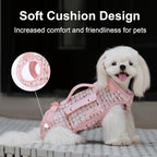 Wakytu Dog Lift Harness Dog Carrier Sling for Small Dogs & Cats,S | stylish puppy sling carrier with handle & pocket,adjustable leash,walking & travel