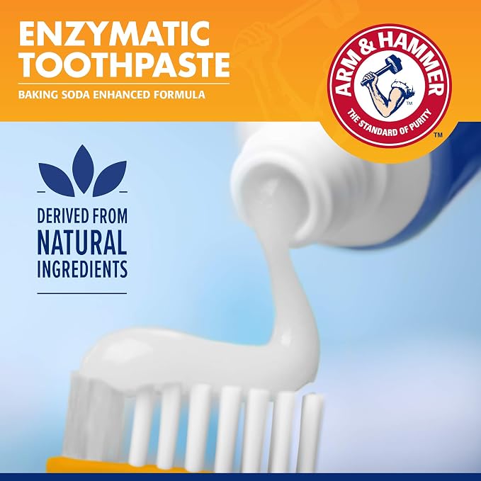 Arm & Hammer Tartar Control Dog Dental Kit, Beef Flavor, 3-Piece, 48-Pack | Enzymatic toothpaste with toothbrush and fingerbrush, baking soda formula safe for puppies