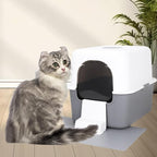 Sfozstra Enclosed Cat Litter Box: Odor Control Leak Resistant Design | Pull Out Tray /Top & Front Entry / Reduced Litter Tracking / Spacious Cat Room / Easy Maintenance / for Cats Under 8 Lbs