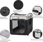 DONORO Dog Kennels and Crates for Medium Dogs, Portable Pop Up Indoor Pet Cage with Sturdy Wire Frame, Collapsible Travel Crate Soft Sided Cat Bag Escape Proof (Black, 28.0" L x 18.0" W x 22.0" H)