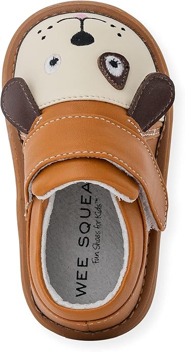 Wee Squeak Toddler Squeaky Shoes Fetch The Dog Brown