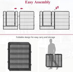 Dog Playpen, 32inch 20 Panels Outdoor Dog Fence Indoor Dog Pen Anti-Rust Pet Puppy Pen Dog Exercise Pen with Lock for Medium Small Dogs, Portable Pet Fence for Yard RV Camping