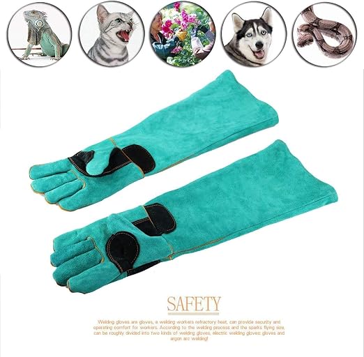 AOWPFVV Animal Handling Gloves Bite Proof for Dogs,Cats, 23.6in Large | Falconry,Birds,Snake,Reptile,Vets, Groomers & Animal Control