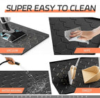 Bulkniu Silicone Cat Litter Mat, 22"x34", Raised Edge Waterproof, Black | Litter Trapping & Recycling, Easy to Clean, Non-Slip, Durable Safe & Odorless, Paw Friendly