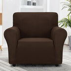 ZNSAYOTX Super Stretch Chair Slipcover Universal Sofa Chair Covers for Living Room Dogs Pet Furniture Protector Spandex Armchair Slipcovers with Anti Slip Foam Sticks (Coffee, Chair)
