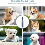 Upgraded Plaque Remover for Teeth, Electric Pet Teeth Cleaning Kit, USB Charging Dog Tooth Brushing Kit, 5 Modes, IPX6 Waterproof Pet Ultrasonic Toothbrush Cleaner for Dogs Cats (Blue)
