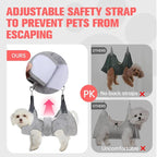 PAWCHIE Dog Grooming Hammock Harness for Dogs & Cats with Pet Nail Clipper Trimmer,Cat Hanger Sling for Trimming Clipping Nails,Warm Plush Dog Hammock Restraint Bag for Small Medium Large Dogs,Grey S